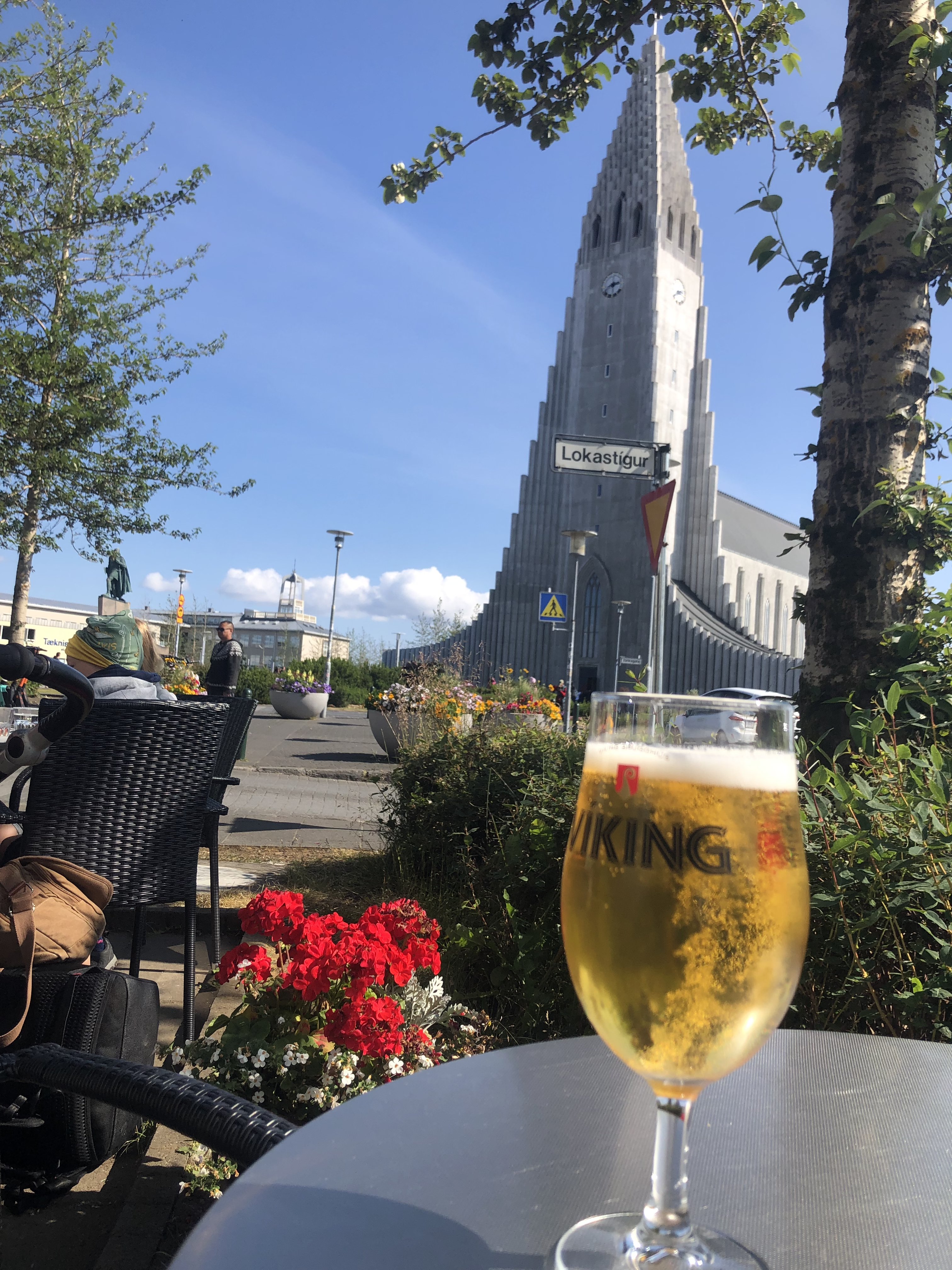 A Pint Outside in the Reykjavik Sun.